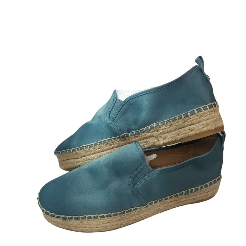 Sam Edelman Womens Carrin Espadrilles Blue Satin Size 9 NWB
